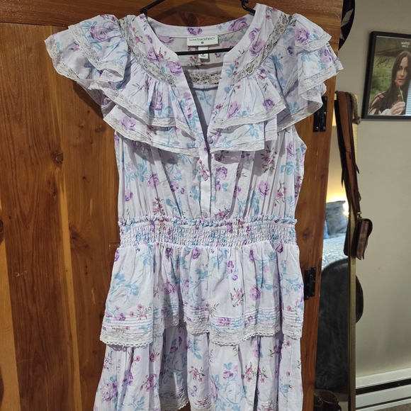 LoveShackFancy Floral Ruffle Dress - Picture 2 of 9